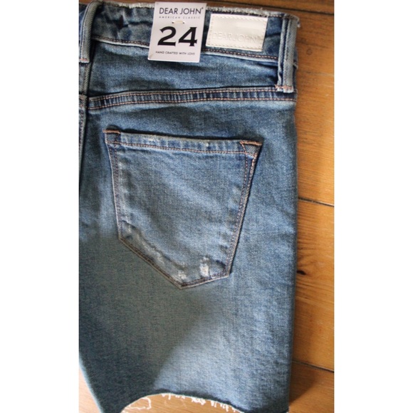 Dear John NWT Portobello Raw Hem Denim Cut Off Shorts 24 - Picture 8 of 10